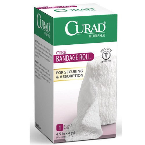 Curad Cotton Stretchable Bandage Roll, Sterile 4.5 inchs x 4 Yards