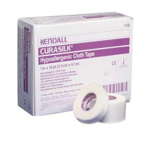 Curasilk Cloth Tape 10 Yard Roll, Hypoallergenic