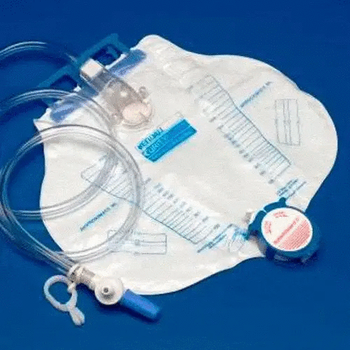 Dover Urinary Drainage Bag with Anti-Reflux Barrier, 48 Inch Tubing and 2000 mL Capacity