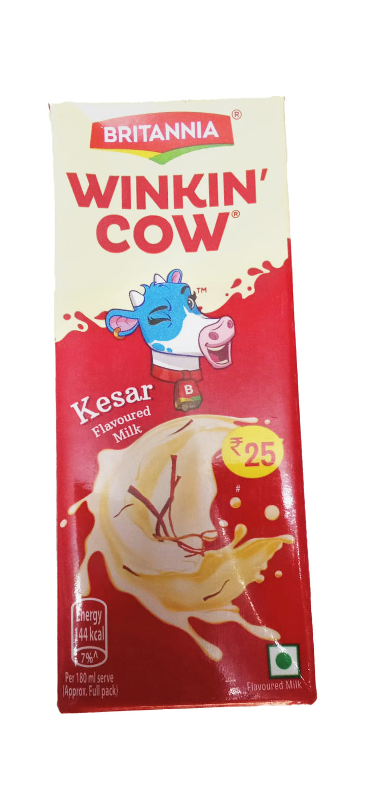 Britannia Winkin Cow Kesar Flavoured Milk, 180g