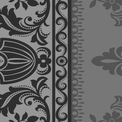 Dreamscape Grey & White Ethnic Motifs 144 TC Queen Bedsheet with 2 Pillow Covers