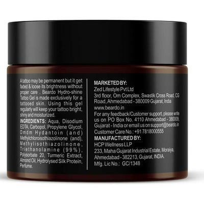 Beardo Tattoo Shiner Gel - Hydro Gel Heals & Maintains Tattoo Ink