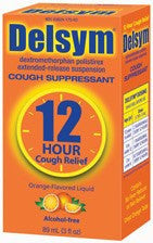 Delsym Adult 12-Hour Liquid Cough Suppressant, Orange 3 oz