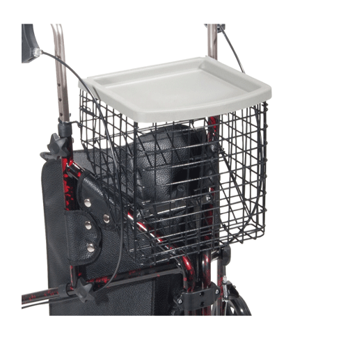 Deluxe Three Wheel Aluminum Rollator with Basket