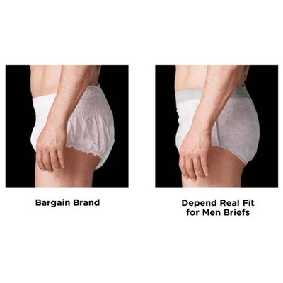 Depend Real Fit Briefs For Men Large- X-Large (20 Pack)