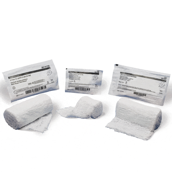 Dermacea Crinkle Gauze Fluff Roll Bandage, Sterile