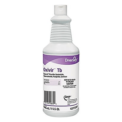 Diversey Oxivir TB One-Step Surface Disinfectant Cleaner, Peroxide Based, Cherry Almond Scent 32 oz