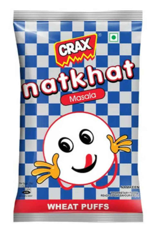 Crax Masala Natkhat Wheat Puff Crisps 82G
