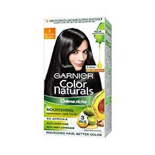 Garnier Color Naturals Permanent Hair Color - 1 Natural Black (70ml+60gm)