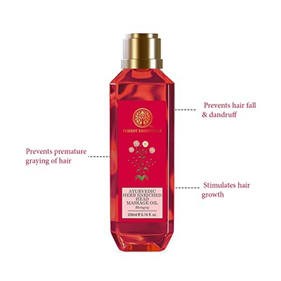Forest Essentials Ayurvedic Herb Enriched Head Massage Oil Bhringraj