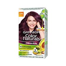 Garnier Color Naturals Permanent Hair Color - 3.16 Burgundy (70ml+60gm)