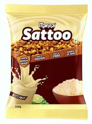 Manna Sattu 100% Channa Sattu Protein Mix 500g