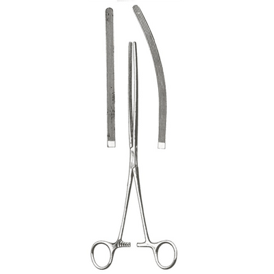 Doyen Forceps with Longitudinal Serrations