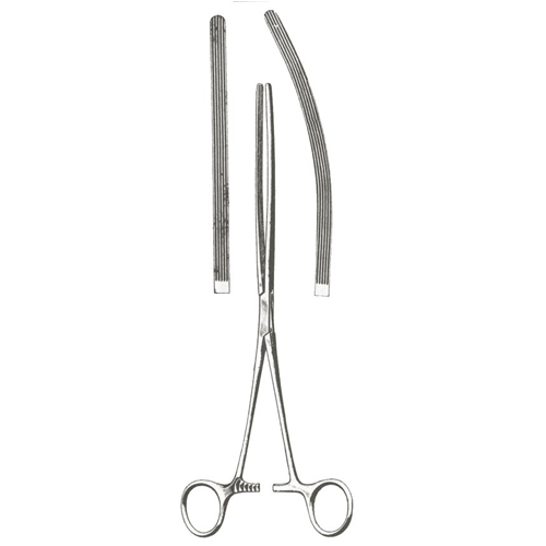 Doyen Forceps with Longitudinal Serrations