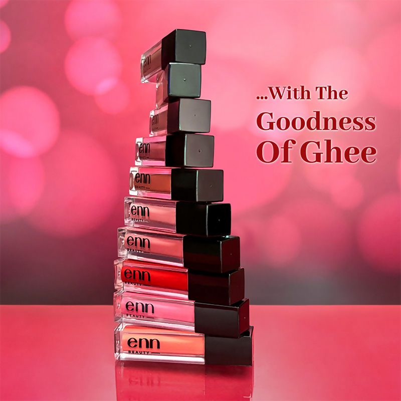 Enn Long-Lasting Liquid Lipstick With Ghee - Full Coverage & Transferproof - Peach Punch