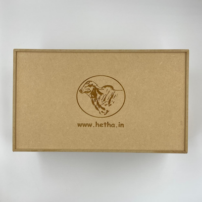 Hetha Gift Box with Desi Cow A2 Cultured Bilona Ghee, Chyawanprash, Honey & Lip Balm