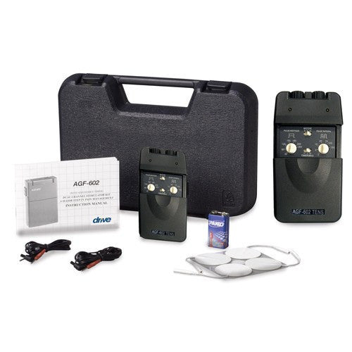 Dual Channel Tens Unit with Timer, Electrodes & Carrying Case