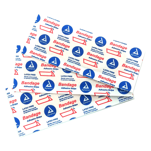 Adhesive Bandaids, Fabric & Plastic, 100/Box