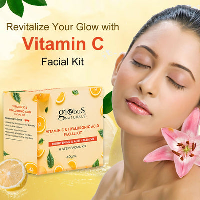 Globus Naturals Vitamin C & Hyaluronic Acid Facial Kit