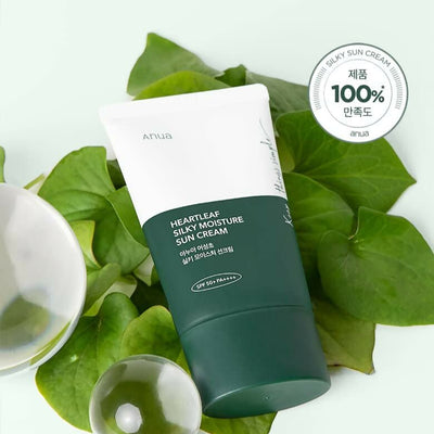 Anua Hearleaf Silky Moisture Suncream - Korean Skincare