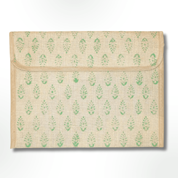 Ekobae Jute Handblock Print Document Envelope