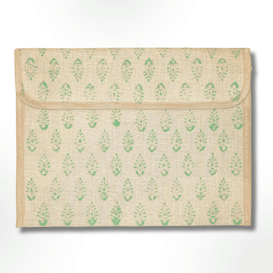 Ekobae Jute Handblock Print Document Envelope