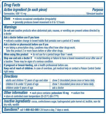 Ex-Lax Chocolate Chewables Gentle Stimulant Laxative 24 Count
