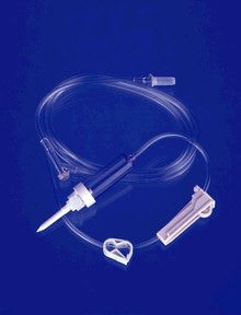 IV Administration Set 10 Drop, Non-Vented, Roller Clamp, (2) Needle-Free Y-Sites, Rotating Male Luer Lock, 105" Tubing