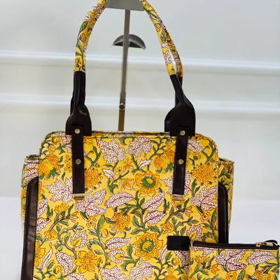 Classical Tote Yellow Bag For Women