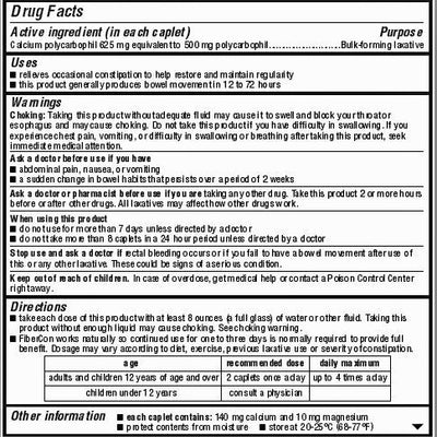 FiberCon Fiber Therapy Laxative Caplets 140 Count