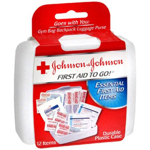 First Aid Kit, To Go Kit 12 pieces, Johnson and Johnson