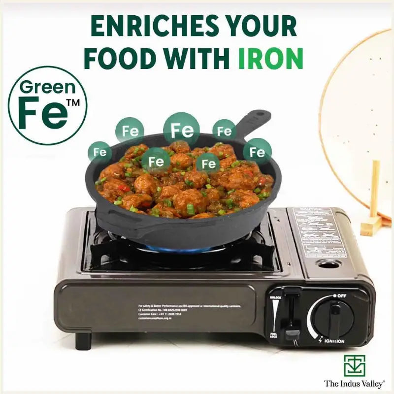 CASTrong Cast Iron Cookware Set: Free ₹110 Spatula +Tawa+Kadai+Frypan,Kitchen set for Home, Pre-seasoned,100% Pure,Induction
