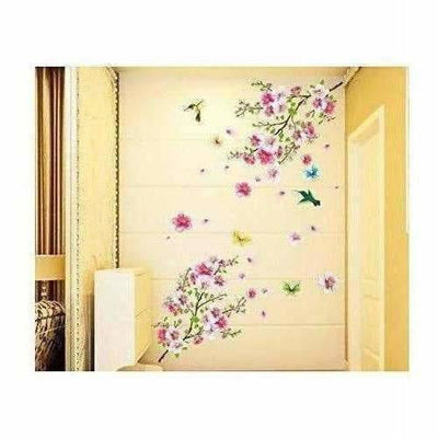 Decals Design 'Flowers Branch' Wall Sticker (PVC Vinyl, 60 cm x 90 cm),Multicolor
