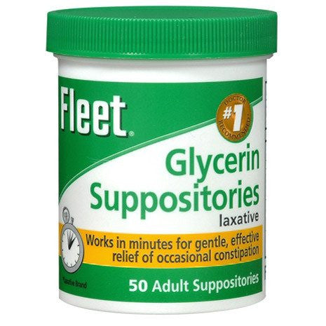 Fleet Glycerin Suppositories for Adults 50 Count Jar