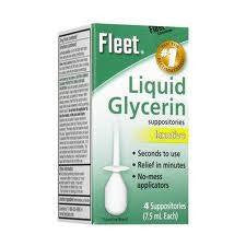 Fleet Liquid Glycerin Suppositories for Constipation Relief 4 Count