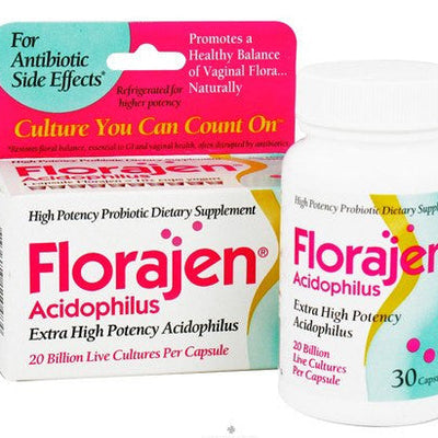 Florajen Acidophilus Probiotic Digestive Health, 30 Capsules *Refrigerated*