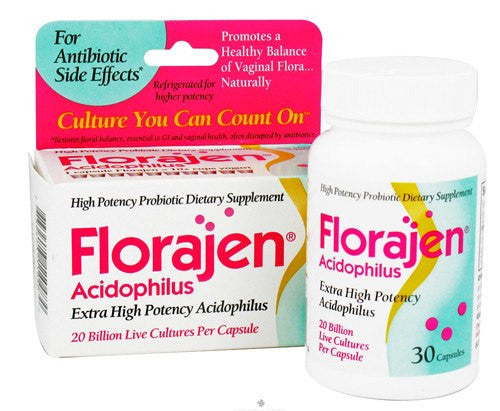 Florajen Acidophilus Probiotic Digestive Health, 30 Capsules *Refrigerated*