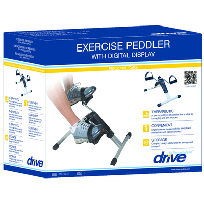 Folding Exercise Peddler with Electronic Display