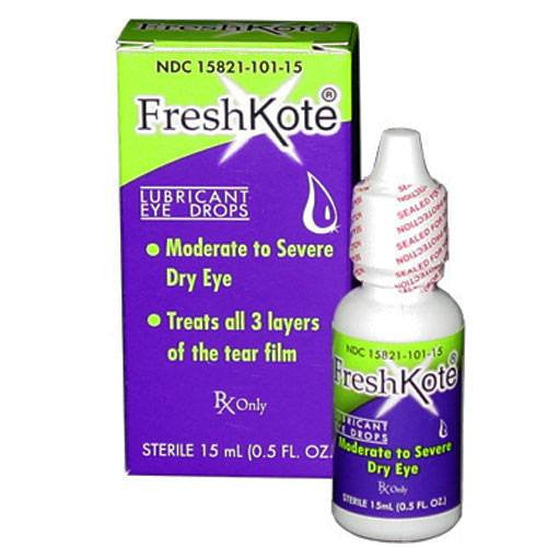 FreshKote Lubricant Eye Drops for Dry Eye Relief, Preservative Free