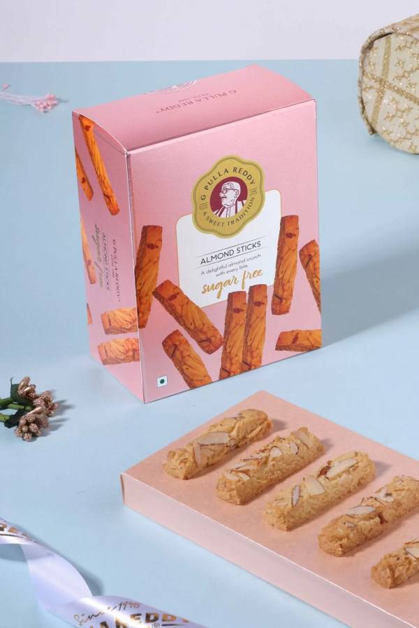 G Pulla Reddy Sweets Almond Sticks 150 gms