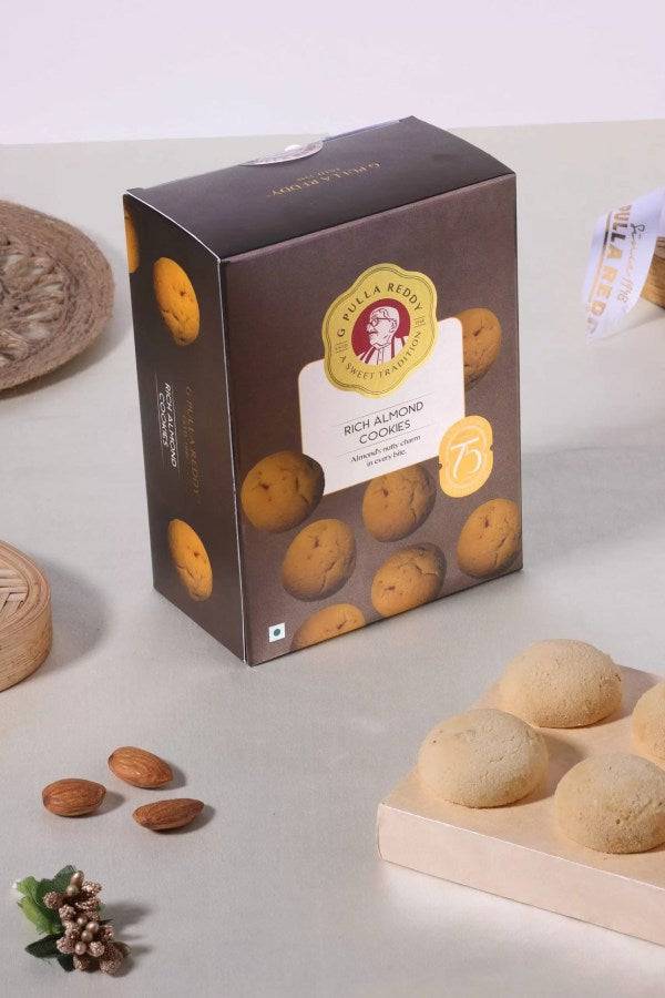 G Pulla Reddy Sweets Rich Almond Cookies - 150 gms