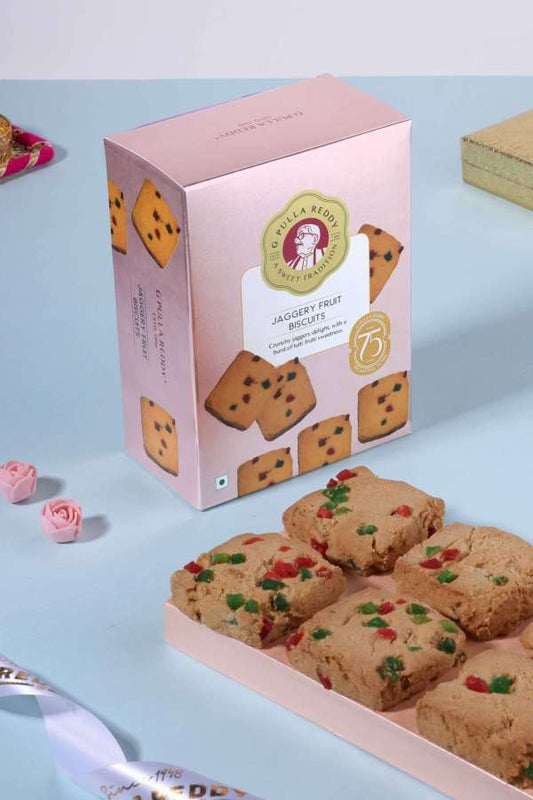 G Pulla Reddy Sweets Jaggery Fruit Biscuits 200 gms