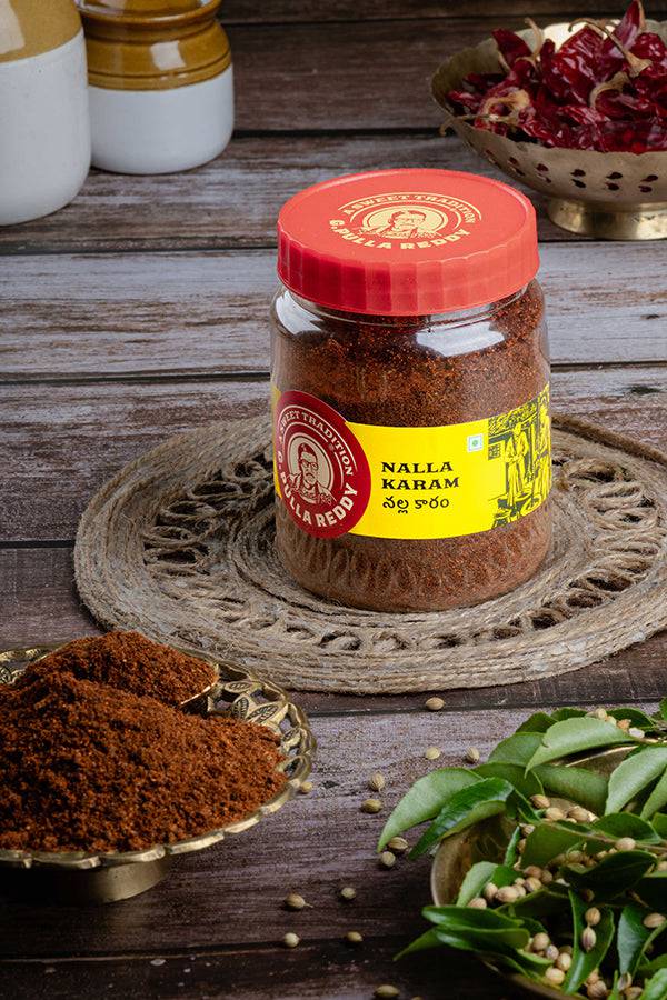 G Pulla Reddy Sweets Nalla Karam Powder Jar 250 gms