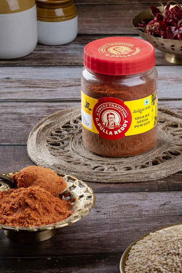 G Pulla Reddy Sweets Nuvvula Karam Powder Jar 250 gms