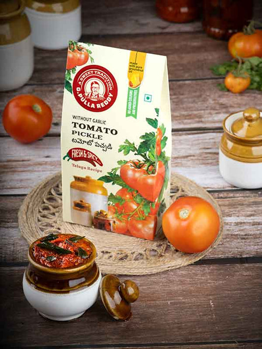 G Pulla Reddy Sweets Tomato Pickle Without Garlic 400 gms