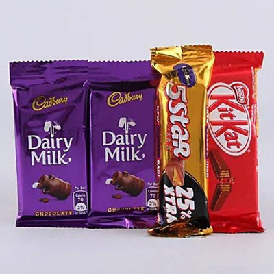 Chocolates With Family Rakhi Set Combo