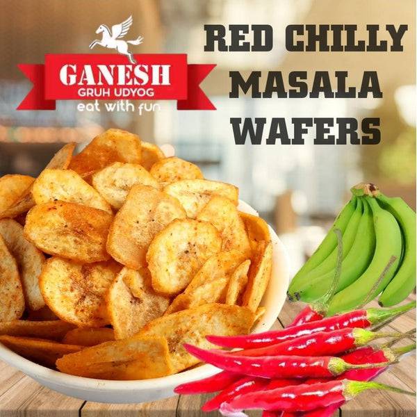 Ganesh Gruh Udyog Kela Waffer Red Chilli - 180 gms