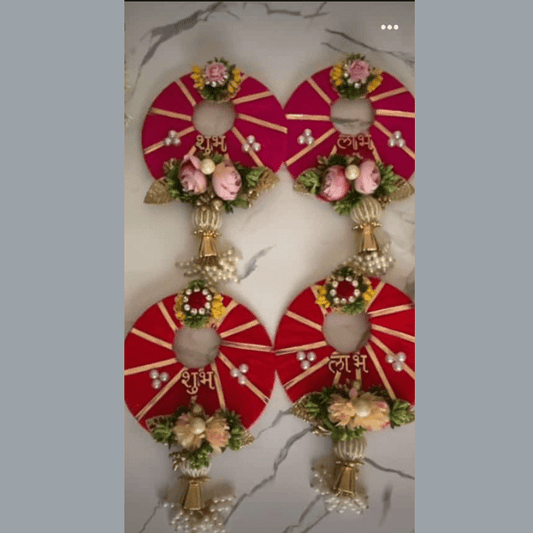 Handmade Shubh-labh For Decor | Festival Occassion | Set Of 2