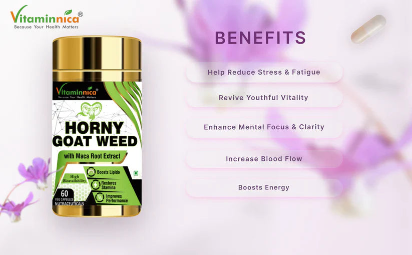Horny Goat Weed with Maca Root Extract Supports Strength, Stamina & Performance