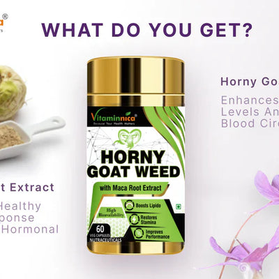Horny Goat Weed with Maca Root Extract Supports Strength, Stamina & Performance